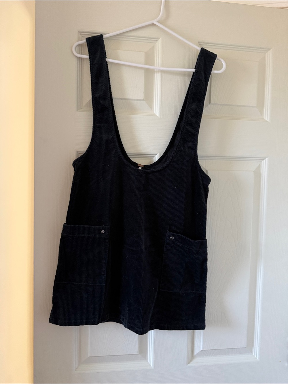 Free People Black Corduroy Pocket Tank